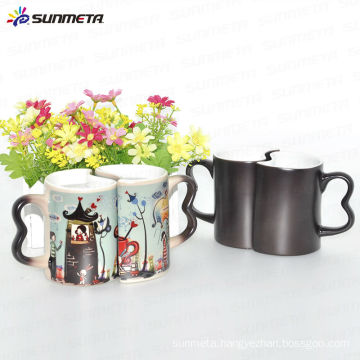 11oz color changing couple mug for customized picture promotion gift